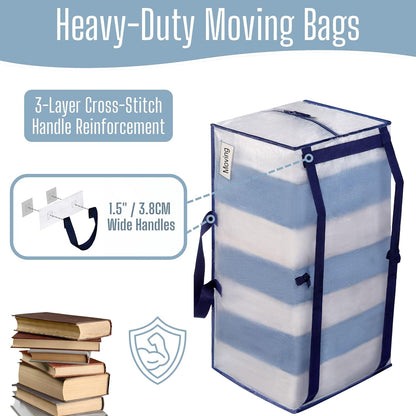 Stowe™ Heavy-Duty Moving Storage Bags with Backpack Straps