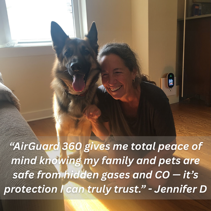 AirGuard 360™ – Smart Carbon Monoxide & Gas Detector for Complete Home Safety